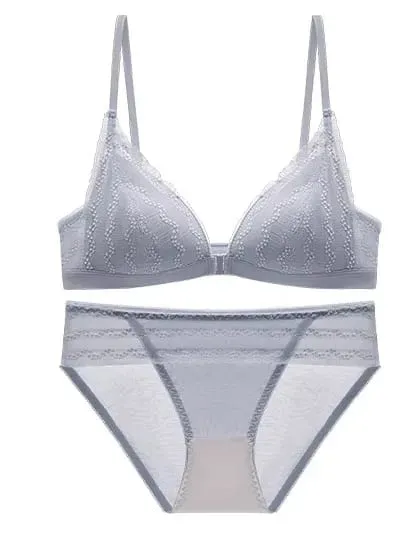 Push Up BH för små bröst - Fram Stäng Spets Bralette Trådlös Demi Triangel Cup Sexiga underkläder Tunna Demi Cup Small Chest — image 14