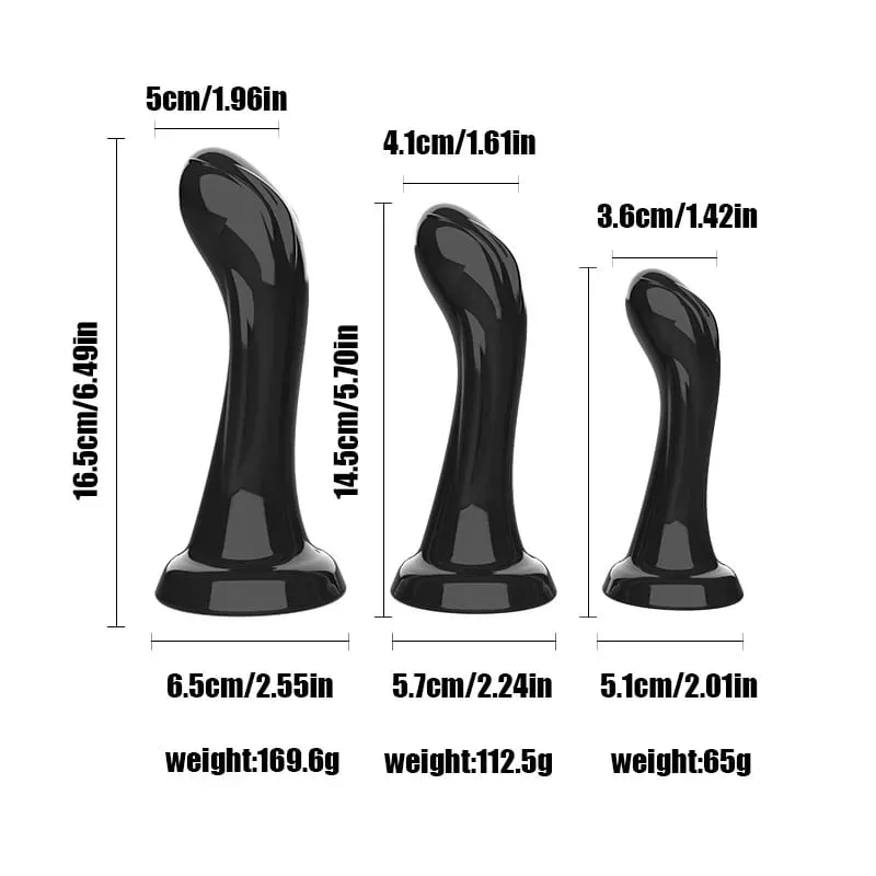 Zakřivené realistické dildo se silnou přísavkou Měkká a flexibilní erotická hračka s bodem G pro ženy Muži Černá Fialová Čirá Živá Dillo — image 3