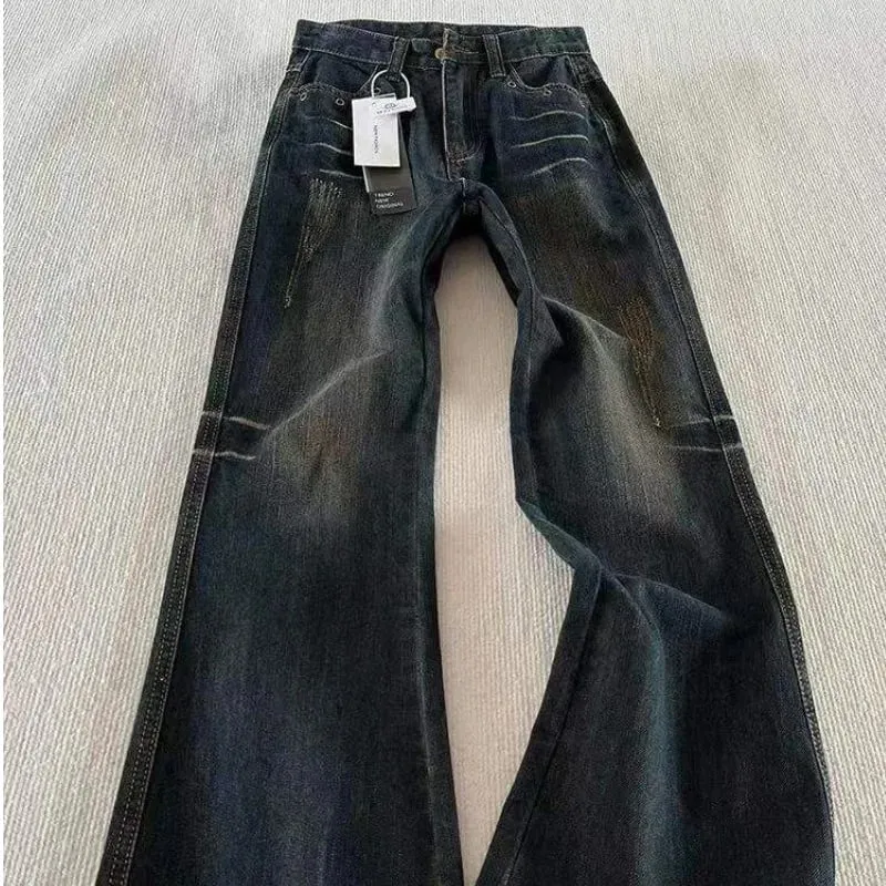 Classic Retro Flare Denim Men's Jeans Bootcut Stretch Cotton Men's Pants Vintage Style Unique Nostalgic Comfort Casual Slim — image 6