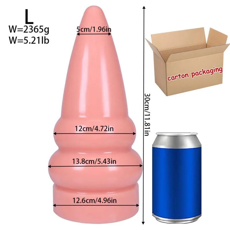 3 Sizes Huge Anal Plug Pointed Tip Butt Plug Dilatador Anal Big Anal Dildo Sex Toys Women Gay Prostate Massage Adult Supplies 18 — image 9