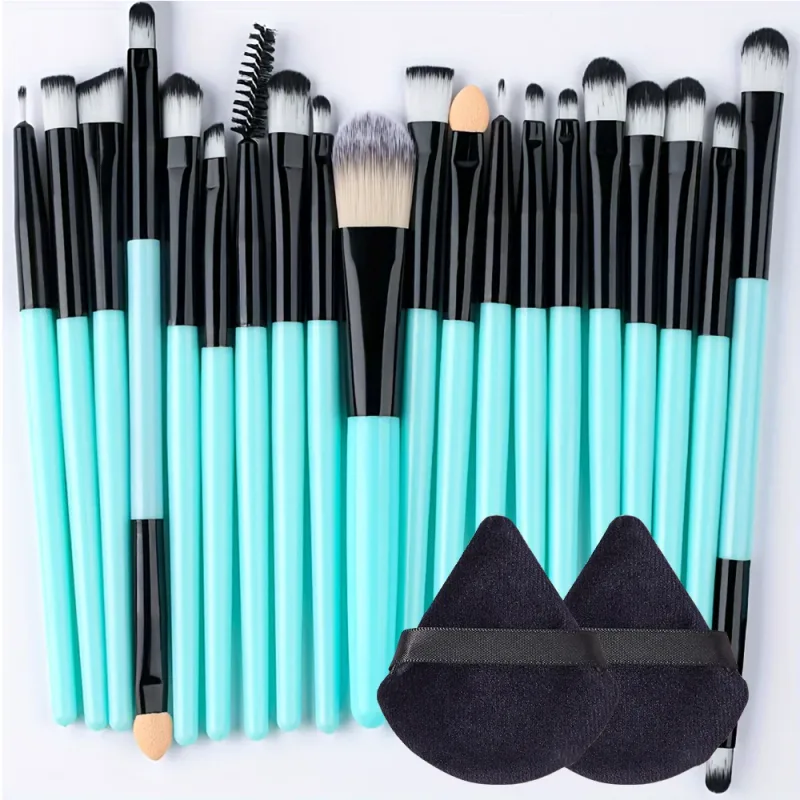 Conjunto de pincéis de maquiagem, 20 peças, sombra, corretivo, base, corretivo, pincel de mistura, macio, fofo, ferramenta de beleza feminina, kit de pincéis de maquiagem
