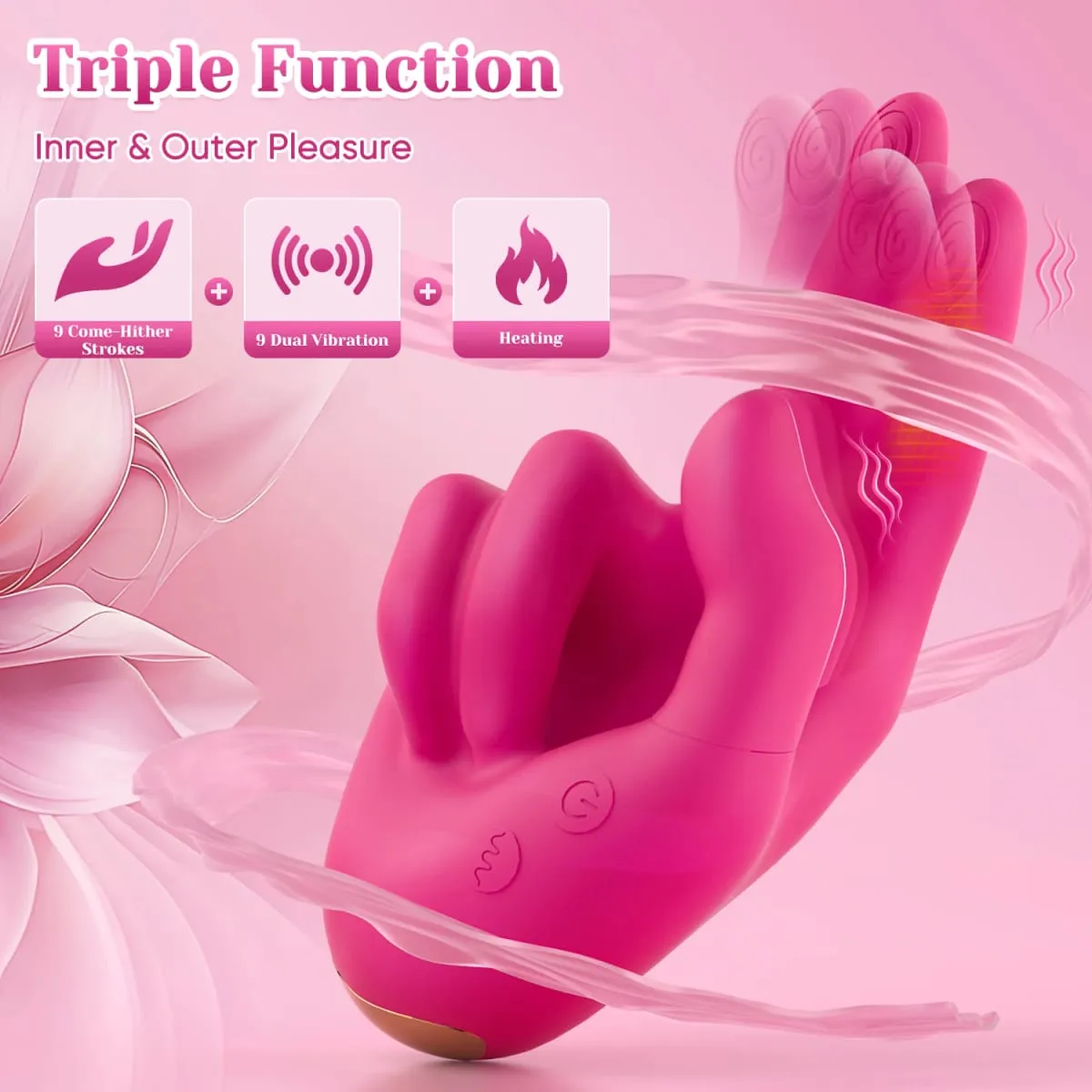 Goyang Jari Vibrator G-Spot Faraj Vibrator Kelentit Perangsang Handjob Wanita Melancap Barang Dewasa Mainan Seks untuk Wanita — image 2