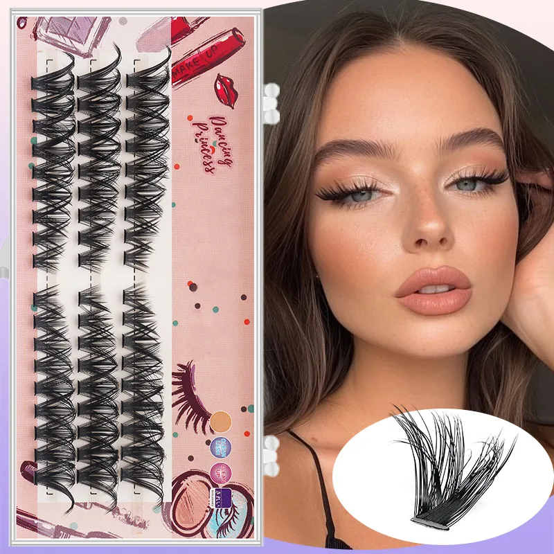 3 linhas diy grosso individual cluster extensões de chicote segmentado natural lash clusters estilo olho auto-enxerto cílios maquiagem — image 2