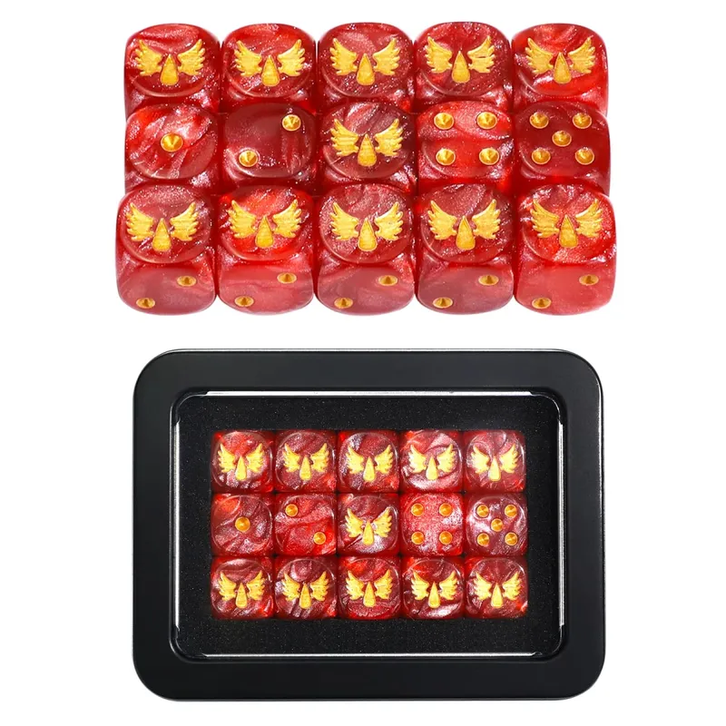 15PCS 16mm/0.63inch D6 Wargaming Dice Set for Tabletop Miniatures Game Damage Tracking Army Faction Themed Dice Tokens — image 7