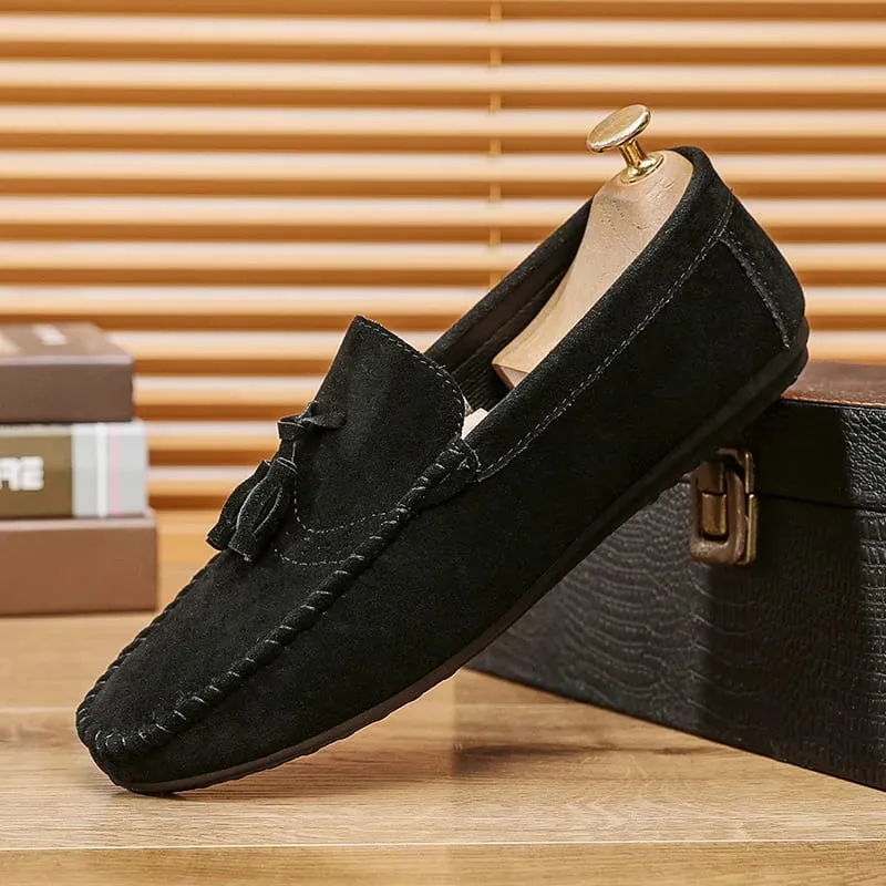 Lässige Lederschuhe für Herren, weiche Sohlen, faule Loafer zum Fahren, vielseitige, trendige Flats, modische, leichte Herrenschuhe, Zapatos für Damen