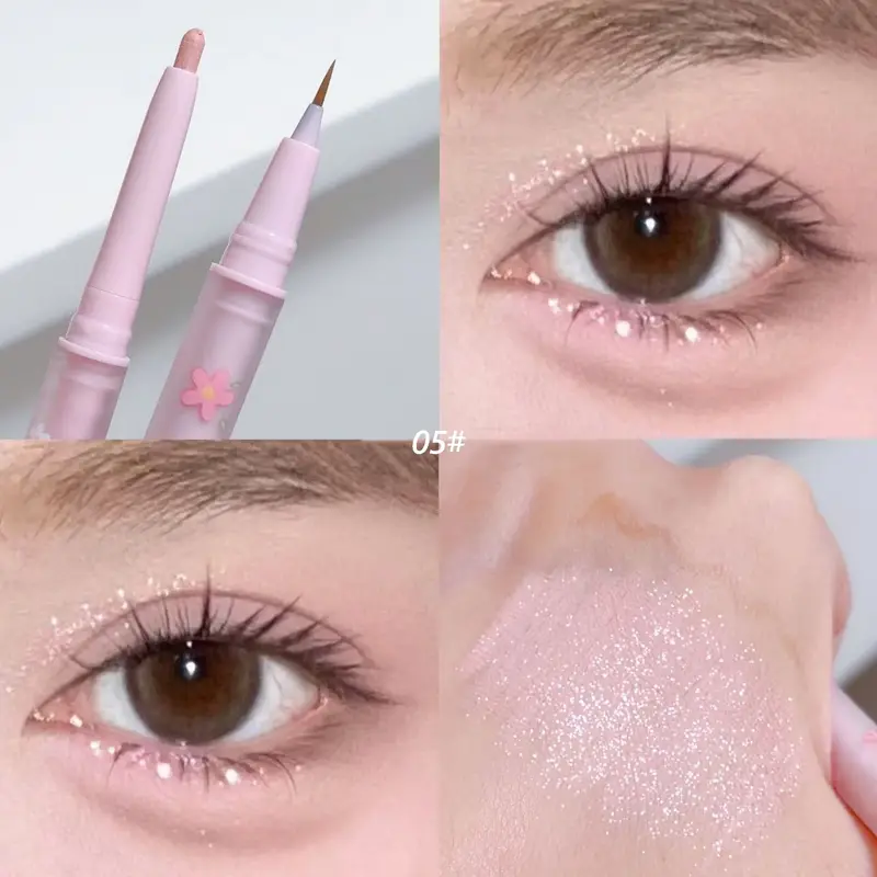 Eyeliner liquido a doppia testa Matita per ombretto Eye Highlighting Eyeshadow Stick Penna gel per trucco naturale per occhi grandi