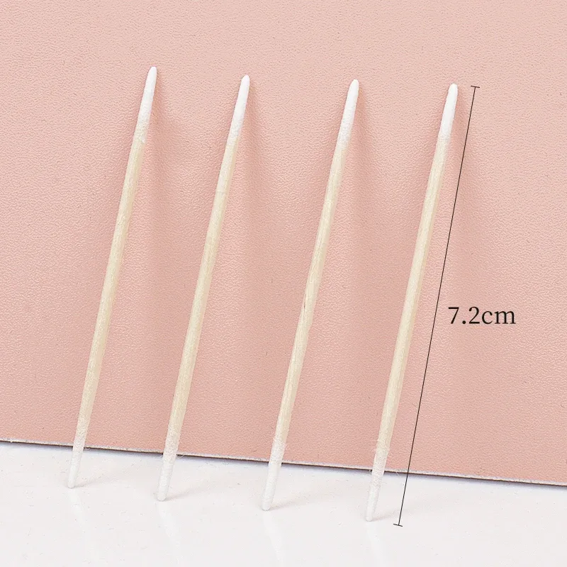 100 pcs Disposable ไม้ขนาดเล็กผ้าฝ้าย Swab Lint ฟรี Micro แปรงแต่งหน้าเครื่องมือ Eyelash Extension กาวถอดเครื่องมือ — image 5