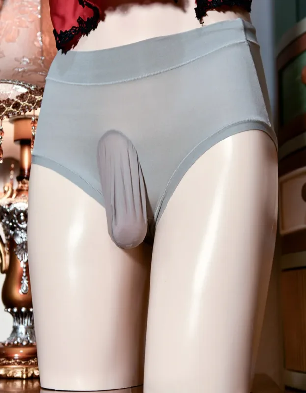Homens sheer ver através brilhante g-string sissy u convexo bolsa tanga respirável roupa interior bainha cuecas unisex alta elástica mais sexy — image 27