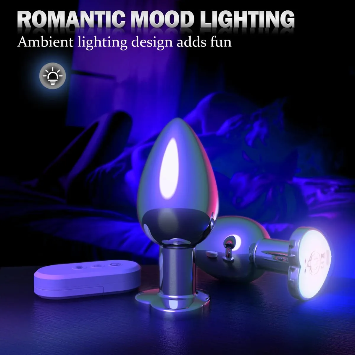 Светящаяся вибрирующая анальная пробка RGB Light APP Control Анальный вибратор Яркая металлическая Анальная пробка Bluetooth Вибрационный фаллоимитатор Секс-игрушки для взрослых — image 6