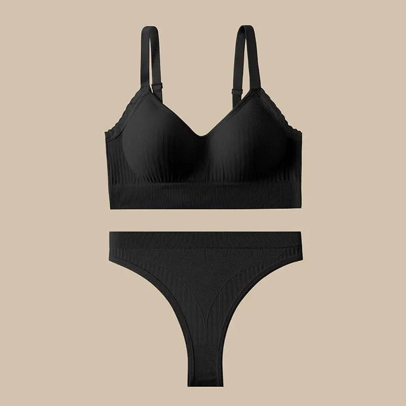 [Ensemble] ensemble de Lingerie Sexy pour femmes ensemble de soutiens-gorge Push Up soutien-gorge à armatures solide ensemble de sous-vêtements de tous les jours