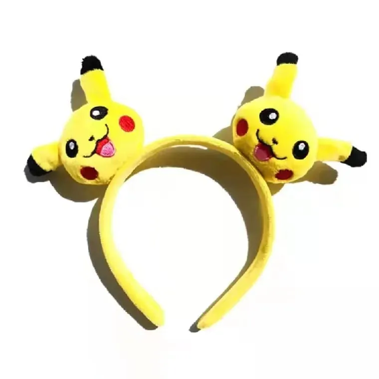 7 รูปแบบ Pikachu น่ารักอุปกรณ์เสริมผม Pokemon Headband Plus ตุ๊กตาแถบคาดศีรษะเชือกผมสายรัดข้อมือ Kawaii ของเล่นเด็กคอสเพลย์ของขวัญ — image 9