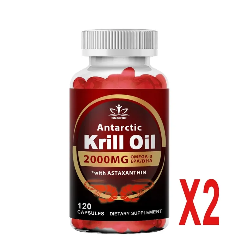 Antarctic Krill Oil-2000mg Per Serving-with Omega-3s EPA DHA & Astaxanthin-Supports Healthy Joints Brain Heart& Blood Pressure — image 8