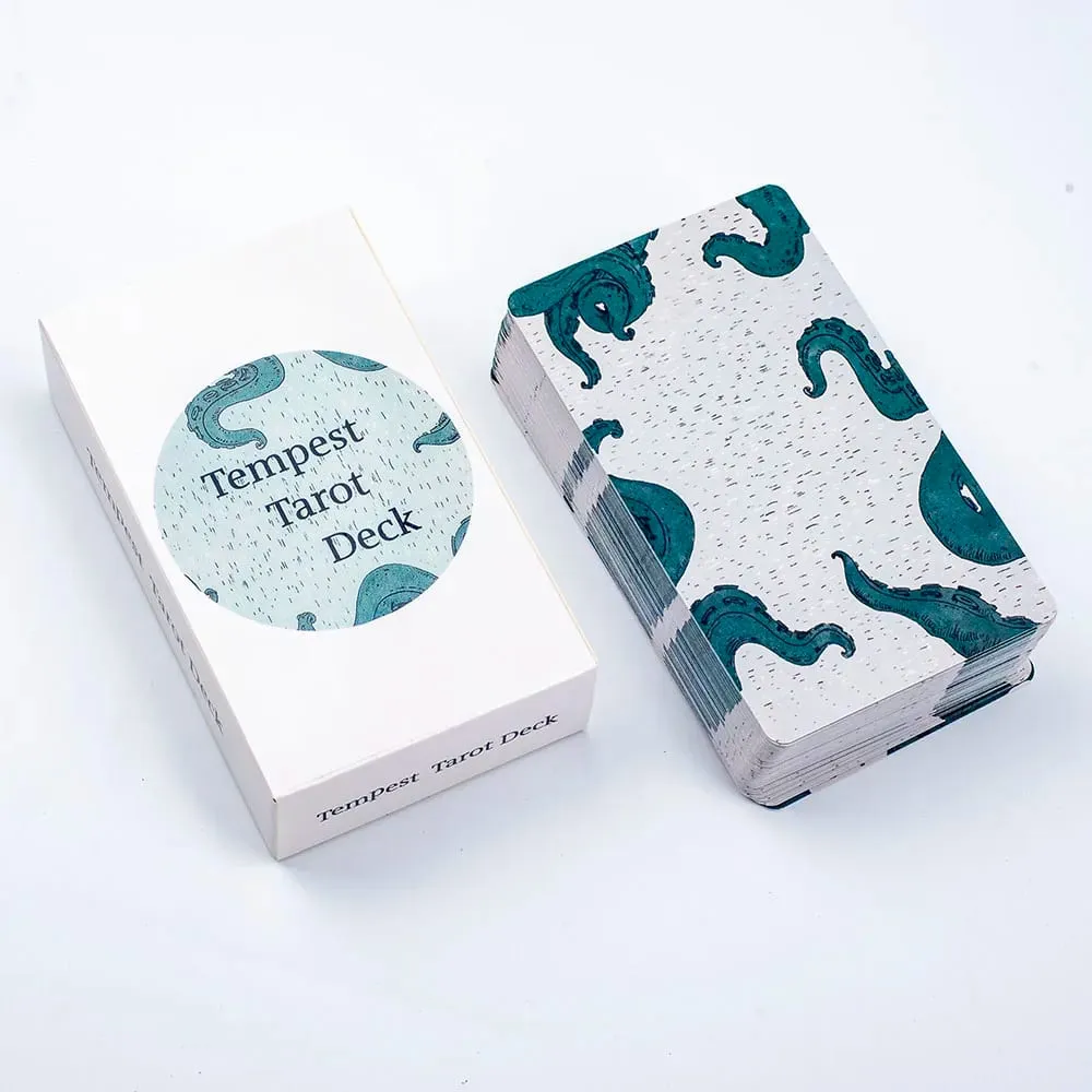 Ocean Themed Tempest Tarot Deck 78 Card Divination Set 10.4*6.1cm Beautifully Designed for Board Games and Tarot Reading — image 2