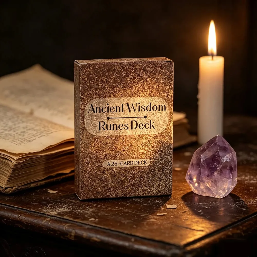 Mazzo di rune di saggezza antica A 25 carte oracolo di rune Carte di divinazione per ispirare la tua vita e il tuo destino Carte da gioco — image 2