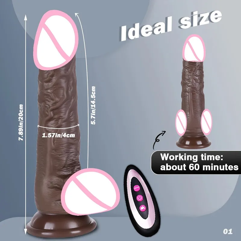 9 trybów wibracji 3 tryby rozciągania i 3 tryby wytrząsania Dildo elektryczne kobiece zabawki erotyczne silikonowe Dildo teleskopowe wibracje wibracyjne ogrzewanie 18+ — image 15
