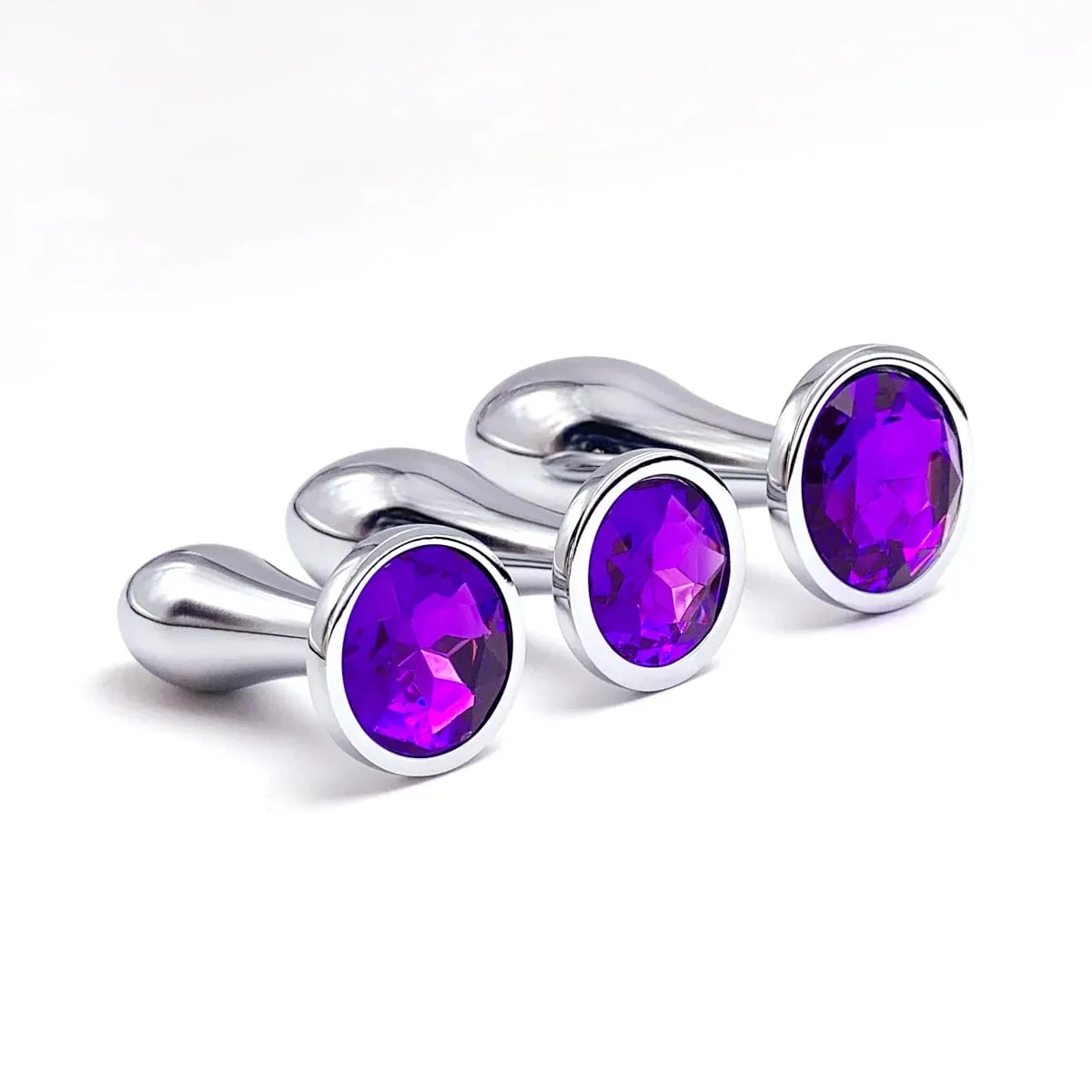 1 ชิ้นโลหะ Anal Plug สามขนาดอัญมณีฐานนวด G-Point ผู้ใหญ่ Pleasure Sex Toy สำหรับ Sexual Wellness — image 6