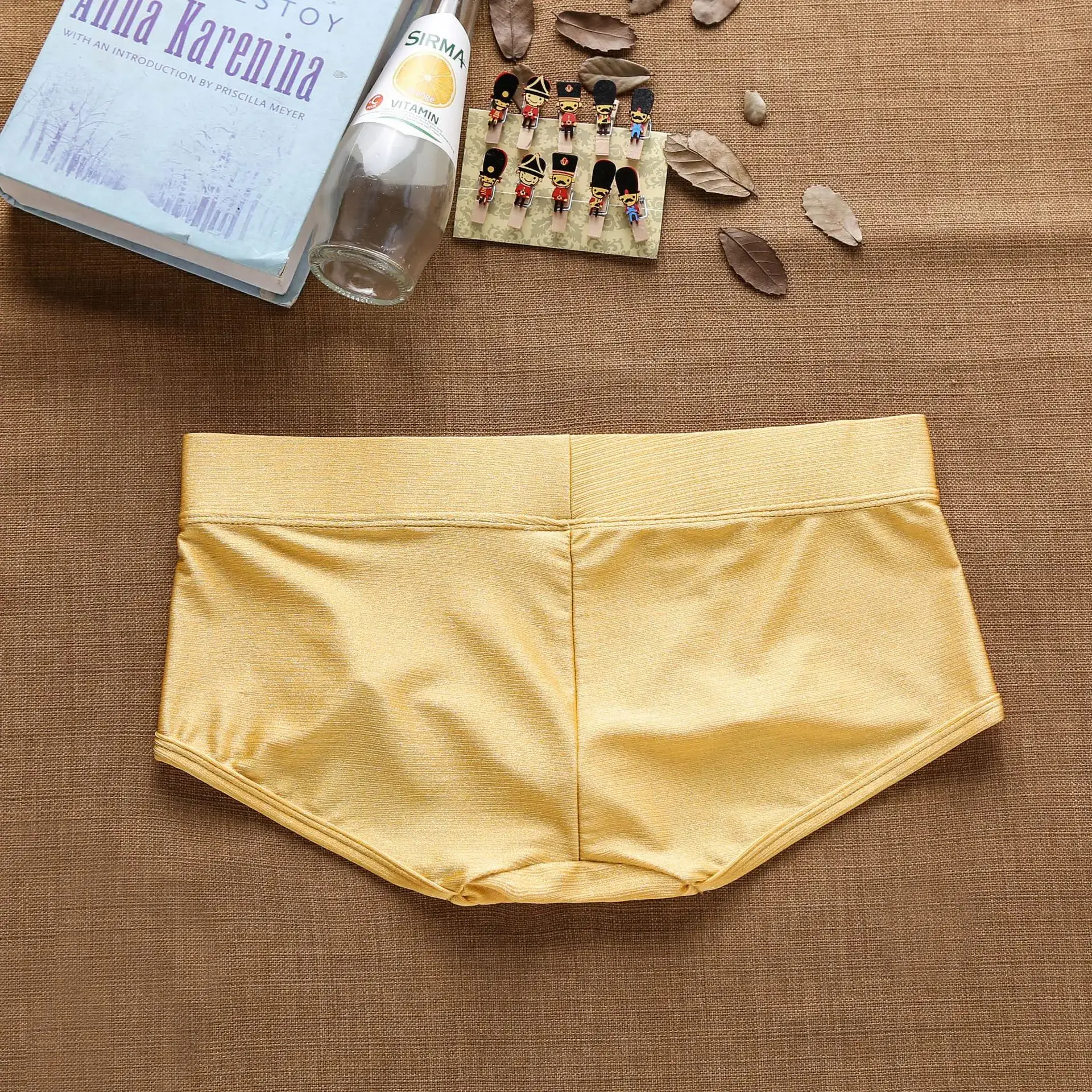 Pantaloni ad angolo piatto da ragazzo rialzati spazzolati a vita bassa da uomo — image 3