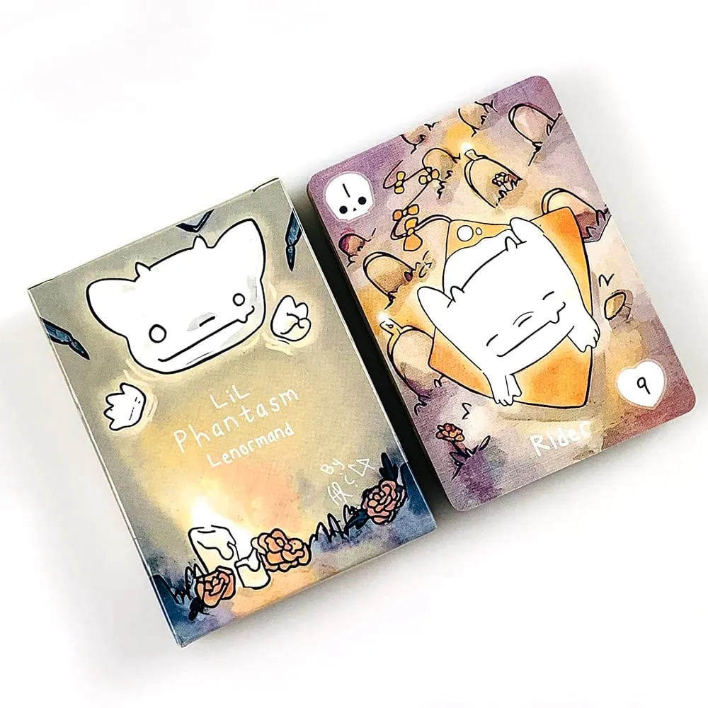 Lil Phantasm Lenormand Oracle Deck 36 Cute Ghost-Themed Oracle Único Artístico Fortune Telling Cards Jogo Jogos de Halloween — image 2