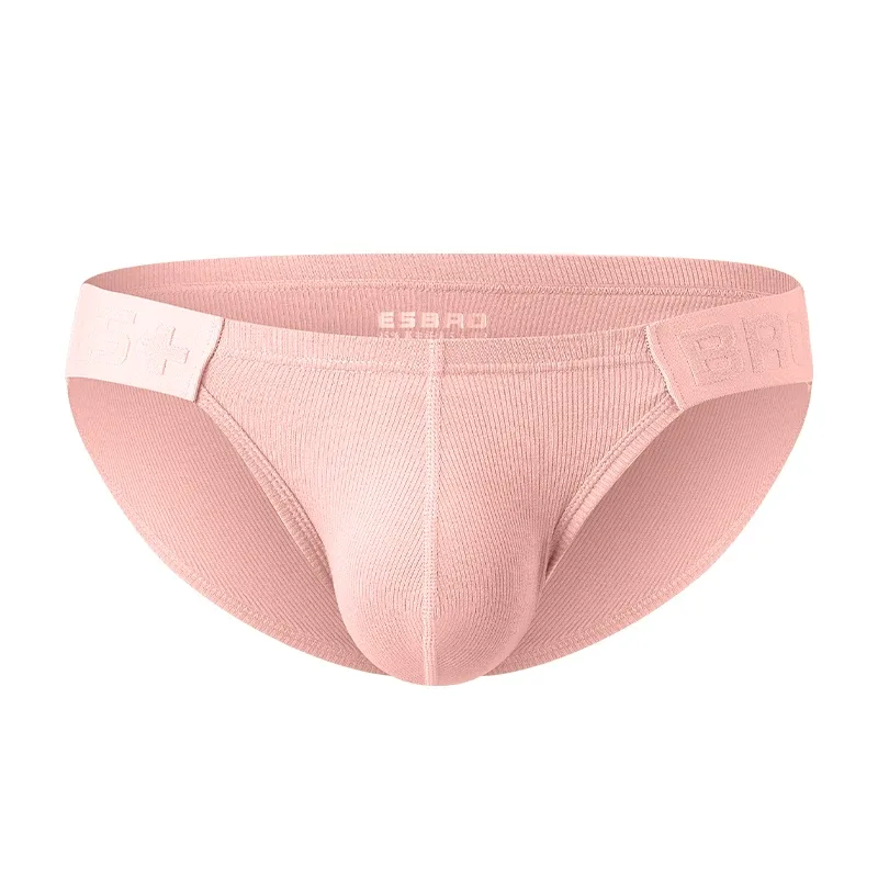 Herrenunterwäsche, einfarbig, niedrige Taille, schweißabsorbierend, großer U-konvexer Beutel, sexy Herren-Slips