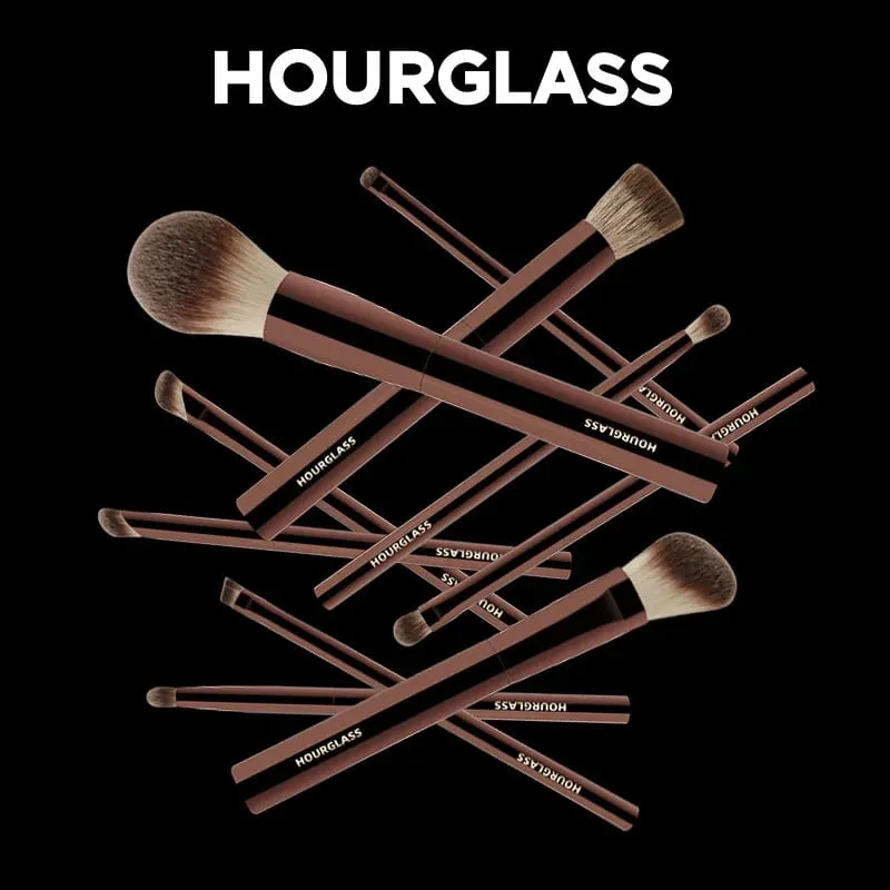 10 ชิ้น/เซ็ตนาฬิกาทรายแปรงแต่งหน้าอายแชโดว์ Domed Crease แปรงแต่งหน้า Stippling Angled Shadow Brow พร้อมกระเป๋าเครื่องสำอาง — image 2