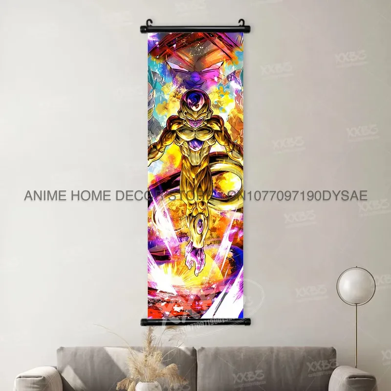Dragon Ball Posters Anime Figures Wall Art Frieza Home Decor VegetaIII Scrolls Picture Goku Hanging Painting Son Gohan Wallpaper — image 35