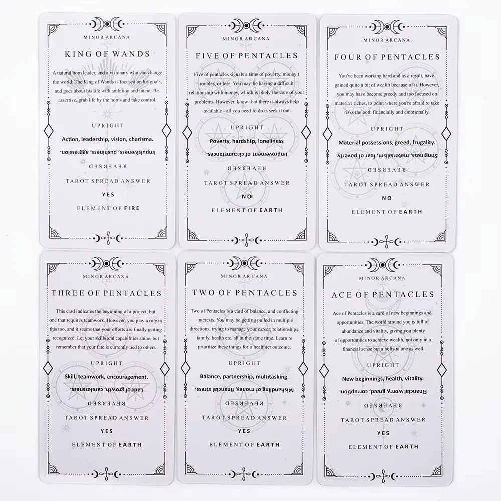 Talia do nauki tarota 81 kart wersja angielska 10,4*6 CM mistyczne wróżenie wróżenie planszowe granie w gry dla początkujących — image 4