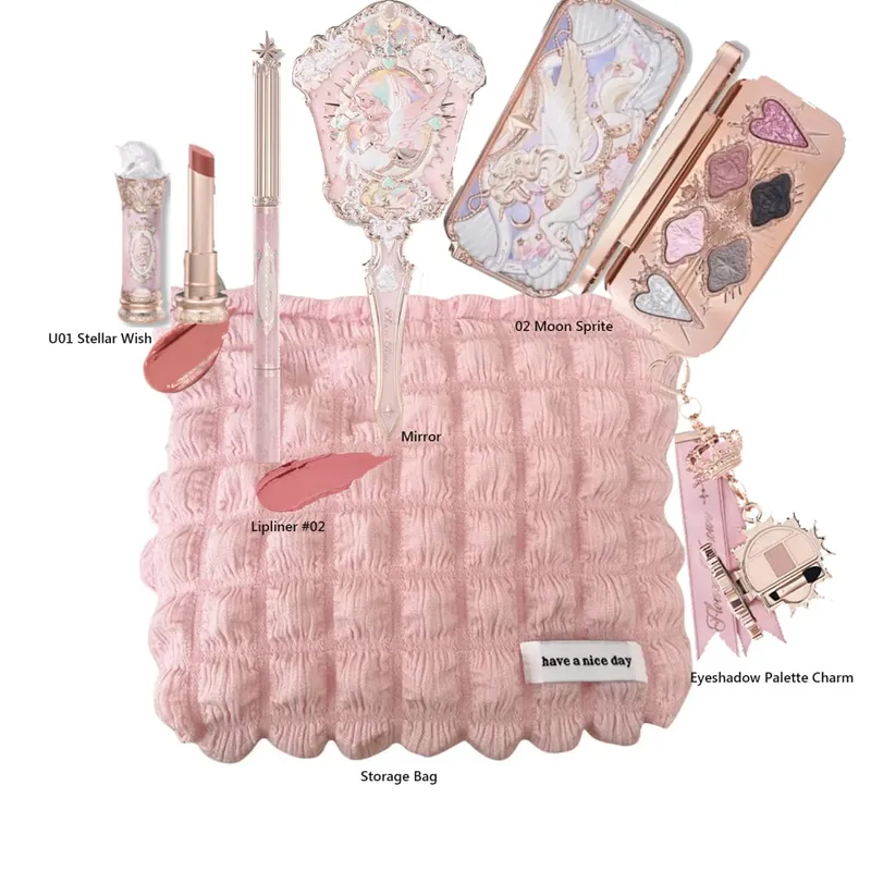 Flower Knows Strawberry Cupid Collection Make-up-Set, komplette professionelle Gesichtspalette, Rouge, Lidschatten, Lippencreme, feste Parfüm-Sets — image 7