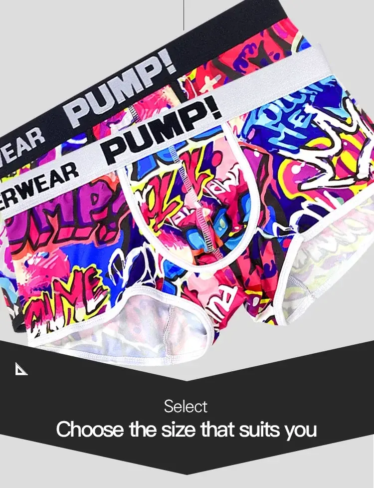 1- 4PCS Seluar Boxer Campuran Nilon Kapas Lelaki Seluruh Cetak Graffiti Pinggang Bergetah Lebar Seluar Dalam Fesyen Tidak Ketat — image 16