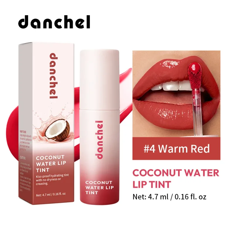 น้ำมะพร้าว Lip Tint Long-Lasting Hydration Flawless สีเคลือบเงาไม่เหนียวเหนอะหนะกันน้ำ Smudge-Resistant Lip Tint — image 10