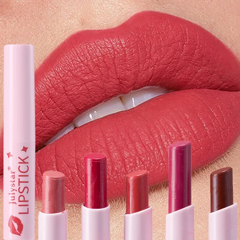 Brauner, mattierter Samt-Lippenstift für Make-up, 8 Farben, wasserfest, matt, Konturtönung, Lippenstift-Stift, langlebig, sexy, rosa, rote Lippenglasur — image 3