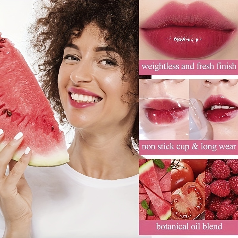 Teinte fruitée pour les lèvres, brillant à l'eau, liquide hydratant, imperméable, antiadhésif, pigment élevé, couleurs vibrantes longue durée — image 6