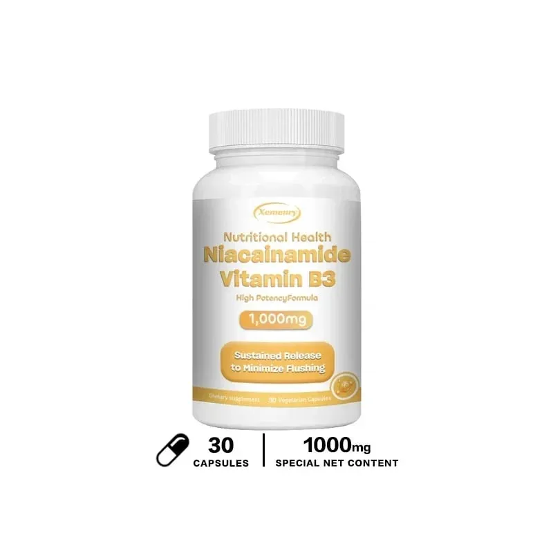 Capsules de niacinamide vitamine B3 – Soutient la fonction cérébrale et la santé cardiaque, stimule la production d'énergie et améliore l'immunité. — image 9