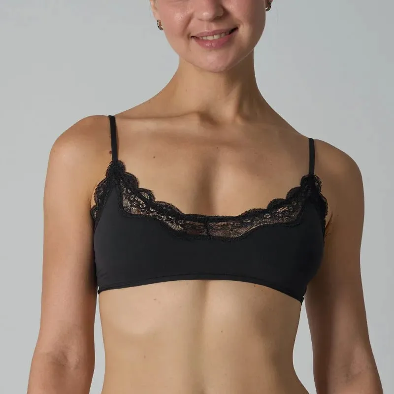 Set Pepejal Bra Renda Comel Gabungan Percuma Wanita Bra Tali Boleh laras+Seluar Dalam Pinggang Rendah Bergaya Ringkas Set Pakaian Dalam Keanjalan Tinggi