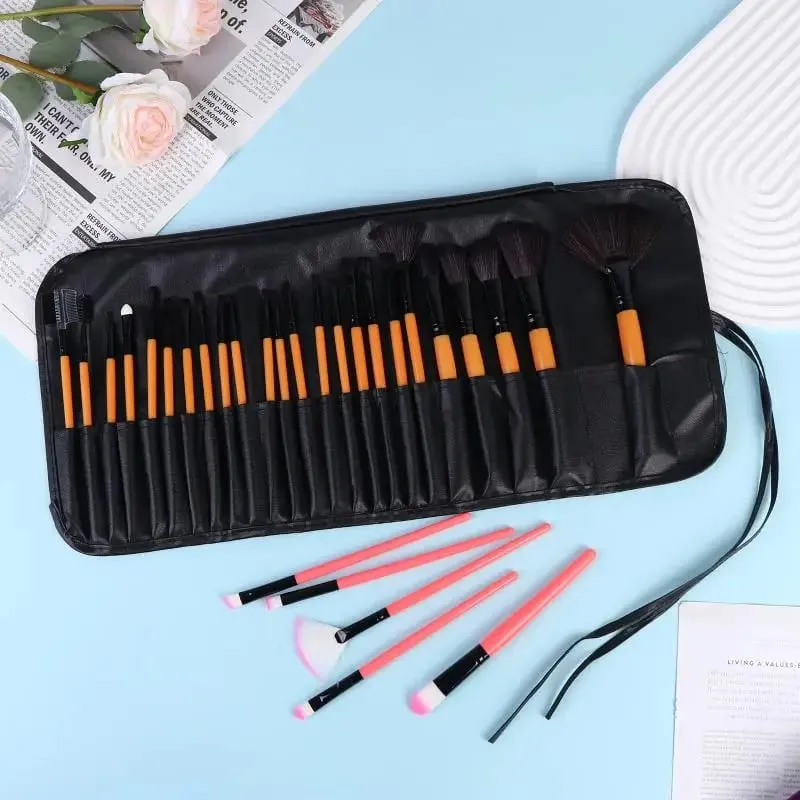 Set Berus Kecantikan 24Pcs Profesional Termasuk Semua Berus Mekap dengan Beg Penyusun untuk Penggunaan Peribadi dan PerjalananPanas — image 3