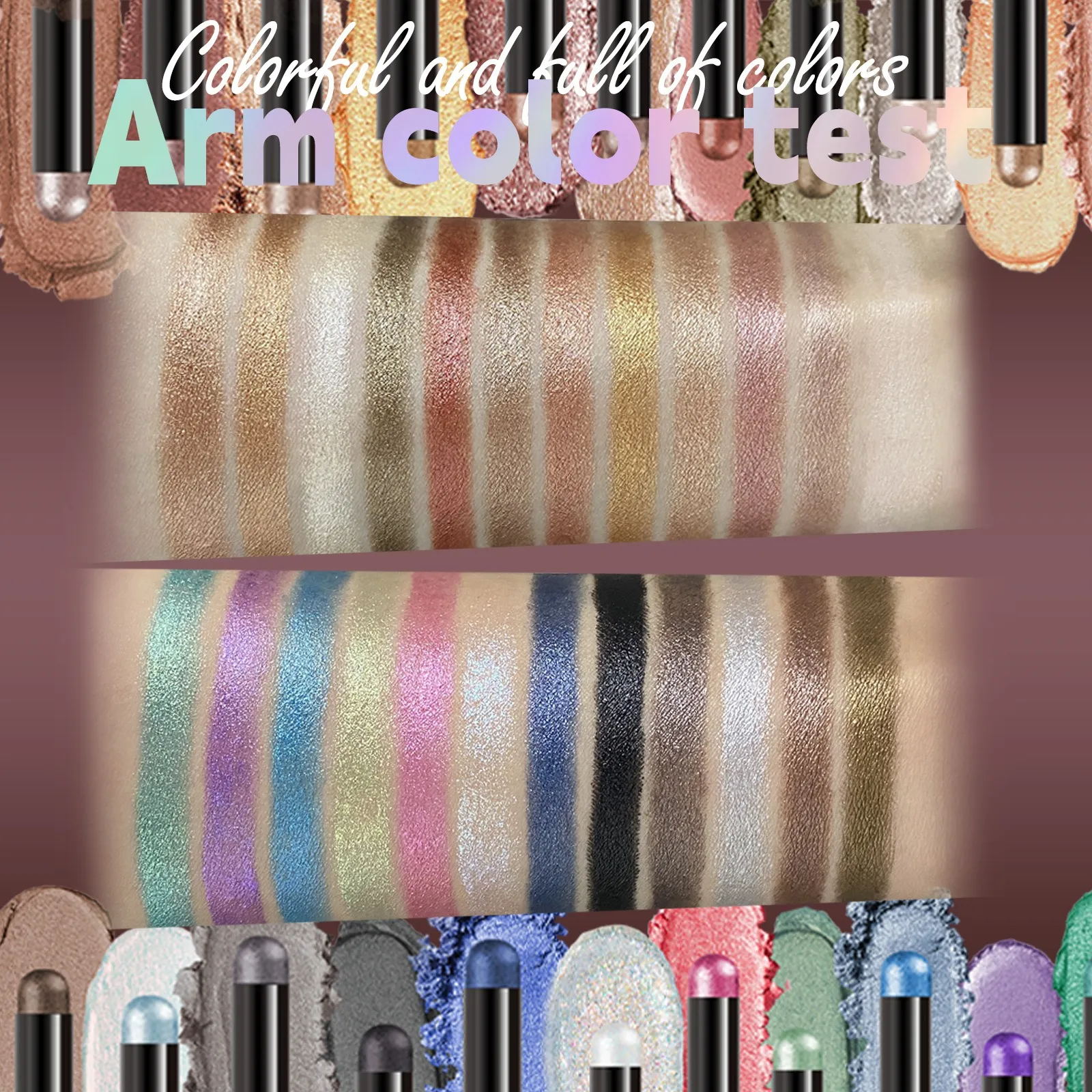 2 en 1 fard à paupières rouge à lèvres bâton crayon imperméable paillettes éclaircir mat ombre à paupières maquillage Pigment fard à paupières stylo — image 5
