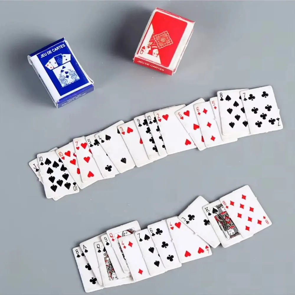 Mini Cartoon Playing Poker Fun Cards Student Stress Relieving Board Games Small Toys Casual Fingertip Playing Poker