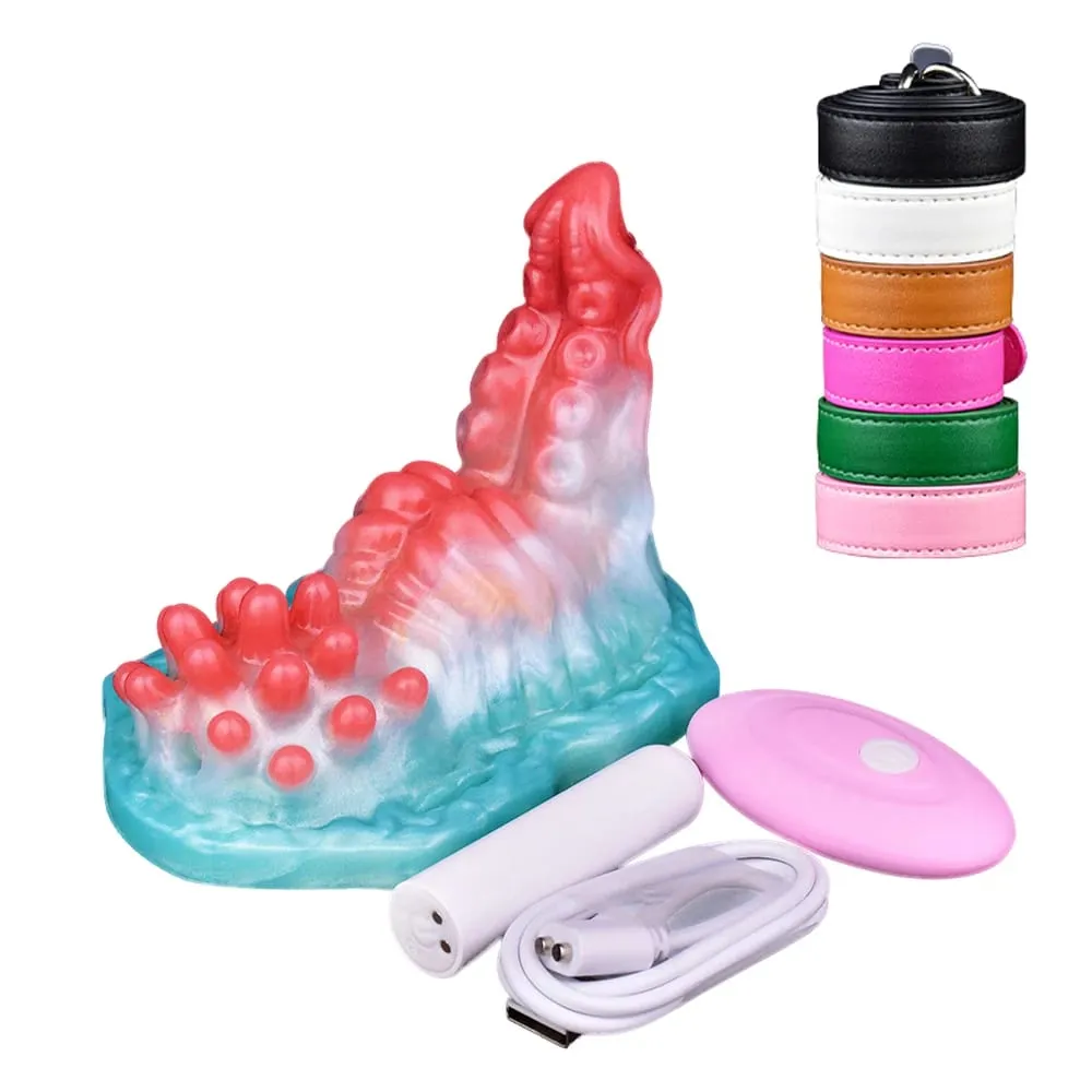 Broyeur sexuel en Silicone, contrôle sans fil, poulpe/granulés, Strapon, bosse, Friction, Vibration, Massage, Masturbation féminine — image 1