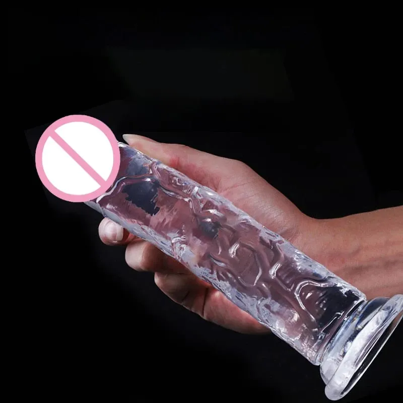 Pene finto trasparente senza uova morbido realistico pene finto ventosa butt plug giocattoli del sesso per coppie giocattoli del sesso anale della vagina dildo — image 5