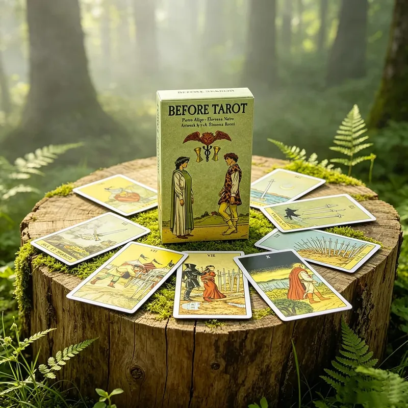 Before Tarot Deck, 78 Tarotkarten, englische Visionen, mysteriöse Wahrsagerei, Brettspiel, Kartenspiel, spirituelles Zubehör für Tarot-Liebhaber — image 5