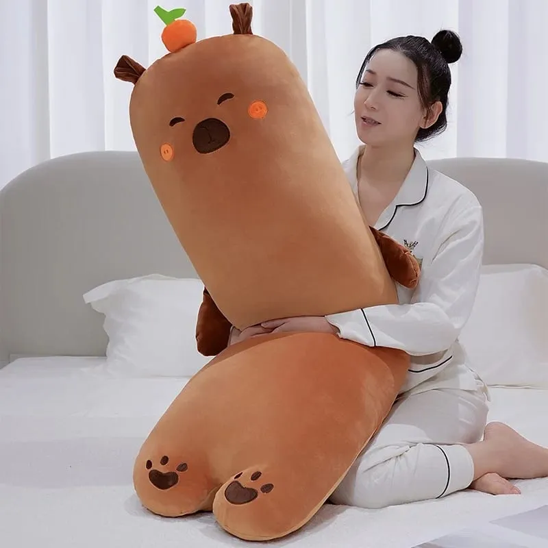 70 ซม.Capybara หมอนตกแต่งสบายน่ารักสไตล์เบาะโซฟานุ่มเตียงห้องนั่งเล่น Hug หมอนสำหรับตกแต่งบ้าน — image 4