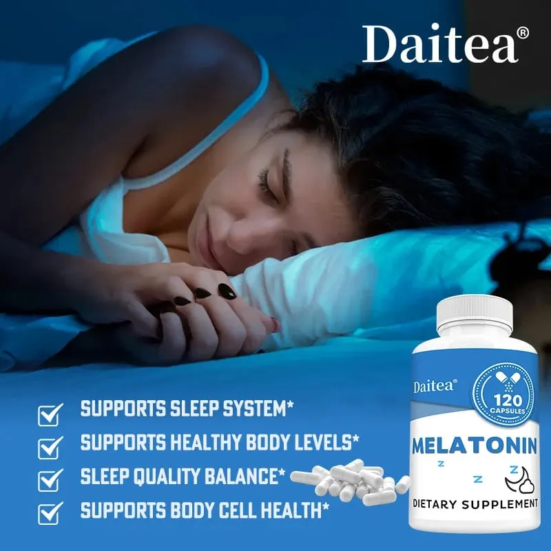 Kapsul Suplemen Melatonin 5 Mg - Sokongan Tidur Semulajadi Relaksasi dan Ketenangan Menggalakkan Kualiti Tidur — image 3
