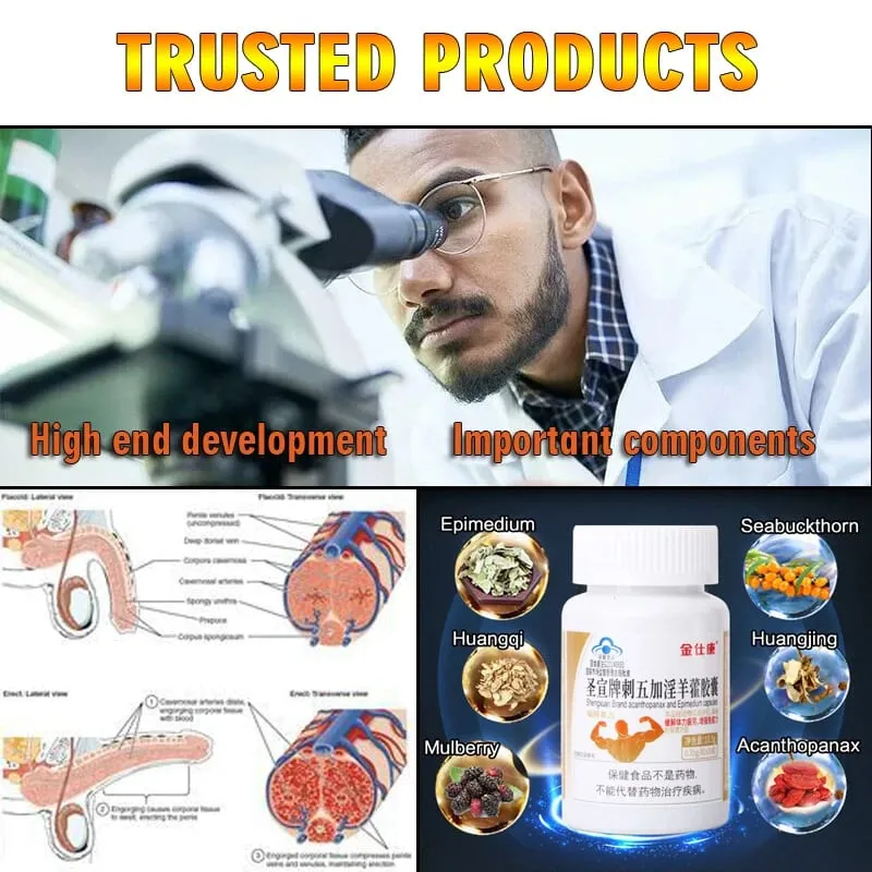 Potężne suplementy Epimedium o wysokiej czystości Naturalna organiczna pigułka na erekcję Shilajit poprawia wydajność Zwiększa rozmiar niż MACa