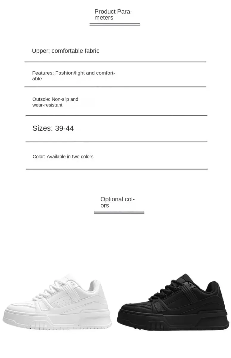 Scarpe da ginnastica da uomo primavera autunno design unico versatile casual nero puro sport per adolescenti fondo spesso aumento pantaloni alla moda — image 10