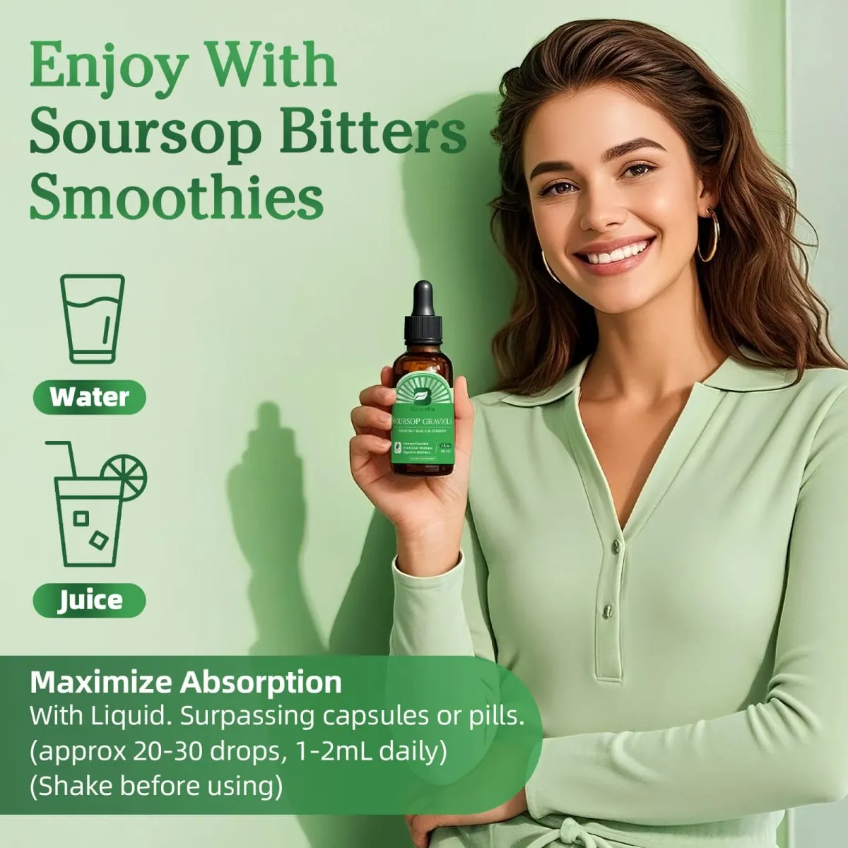 Extrait naturel de corossol graviola goutte soutien immunité et santé digestive détox et nettoyage sans gluten sans sucre — image 6