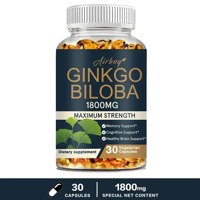 Ginkgo Biloba - Migliora la concentrazione, la memoria e l'apprendimento Promuove la salute del cervello Migliora la chiarezza