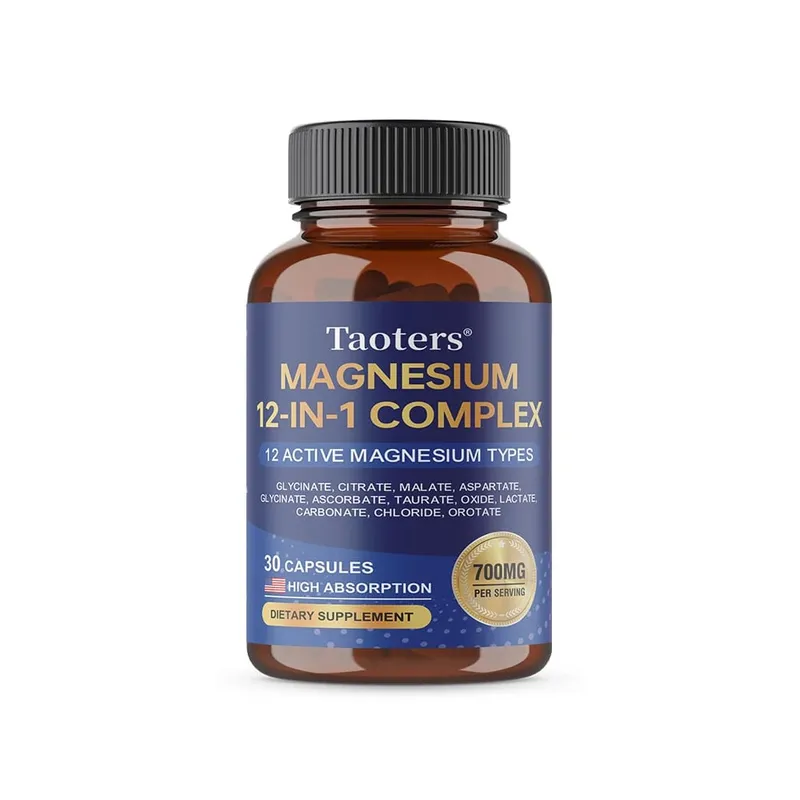 Magnesium 12-IN-1 Complex - Supports Heart and Bone Health Aids Relaxation Improves Muscle Strength and Boosts Immunity