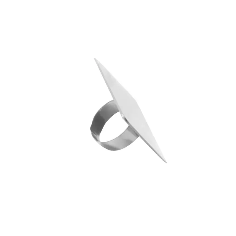 Mini Nail Art Ring Palette Stainless Steel Finger-Worn Mixing Tool for Nail Art Design Manicure Salon DIY Beauty Makeup Pigment — image 2
