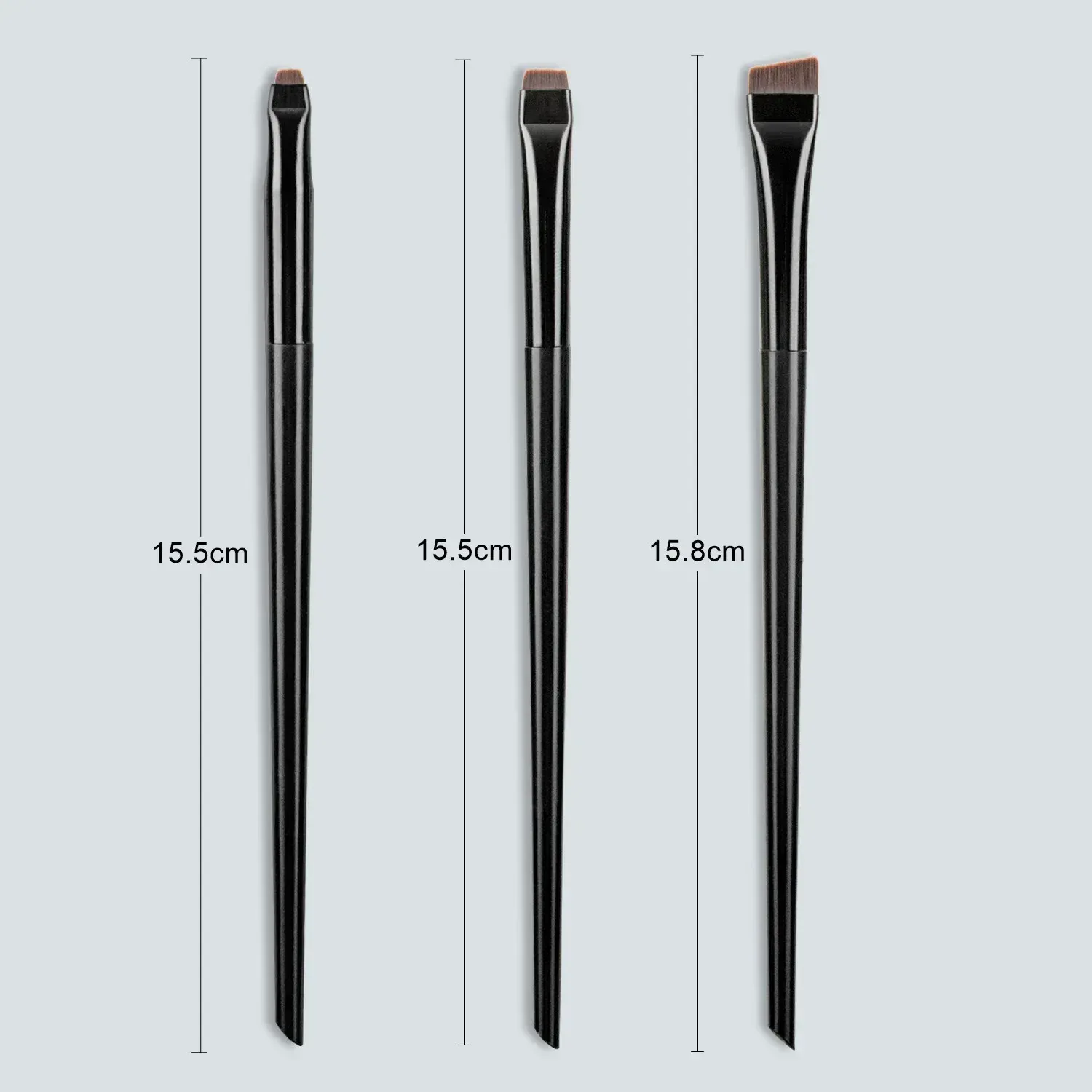 3 pz/set Lama Eyeliner Pennello Pennello per Sopracciglia Portatile Piatto Fine Eye Liner Brow Contour Pennelli per Trucco Cosmetico Strumento di Trucco di Bellezza — image 6