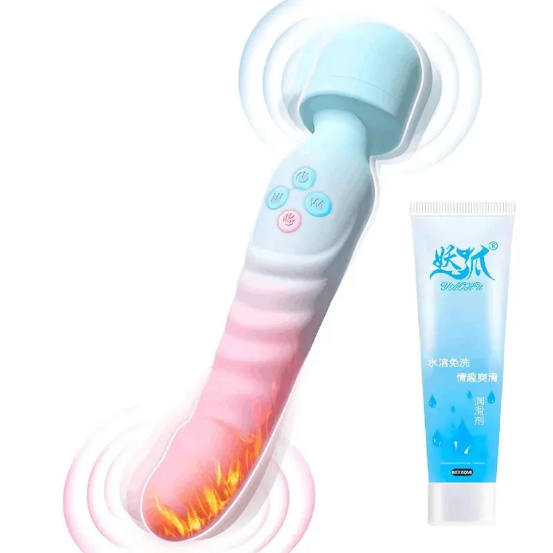 Silikonový vibrátor 3 v 1 Masážní přístroj s kouzelnou hůlkou Multi vibrační režimy Clitoris Stimulátor bodu G Sexuální hračky pro masáž ženské vagíny