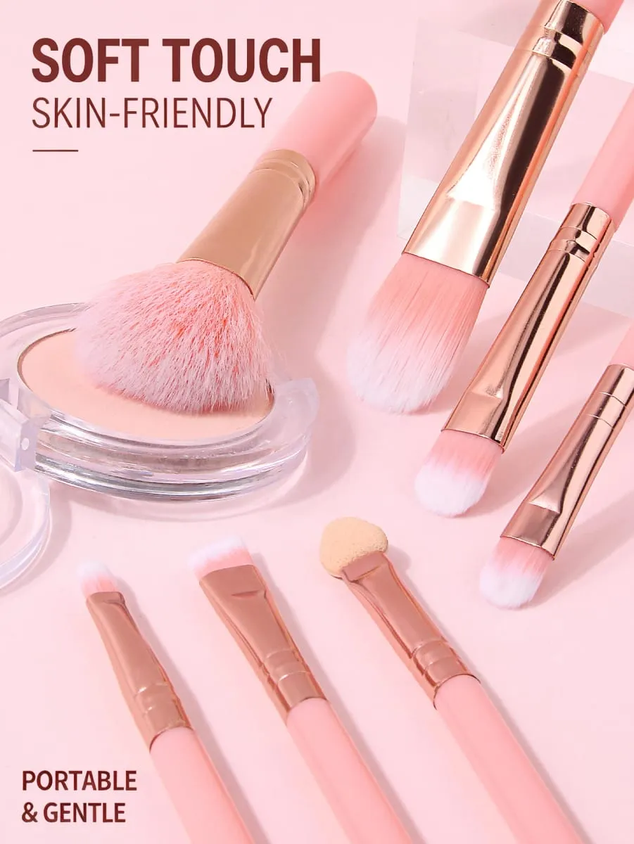 10-teiliges Make-up-Pinsel-Set, weiche Kosmetikpinsel-Set mit Make-up-Schwamm, Dreieck, Puderquaste, für Gesicht, Augen, tägliche Schönheit, Make-up-Tools — image 6